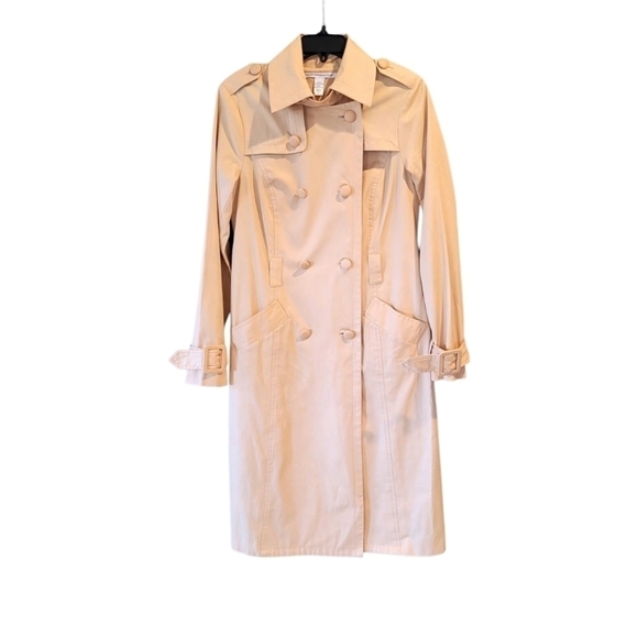 NEW *** DIANE VON FURSTENBERG, CAMEL,  TRENCH COAT. NWOT SIZE S - Picture 4 of 11